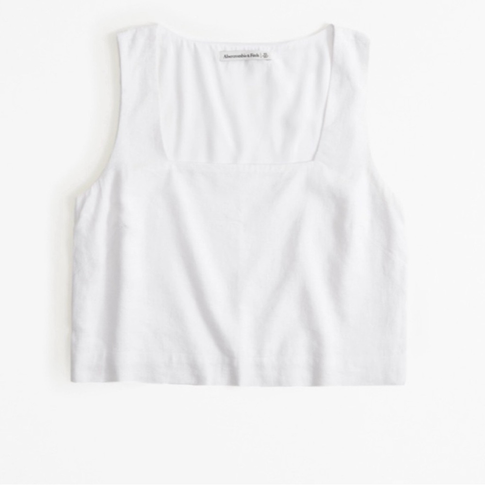Abercrombie linen blend square neck top